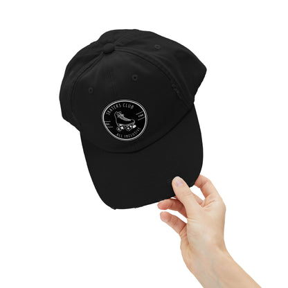 Black Skaters Club Distressed Cap