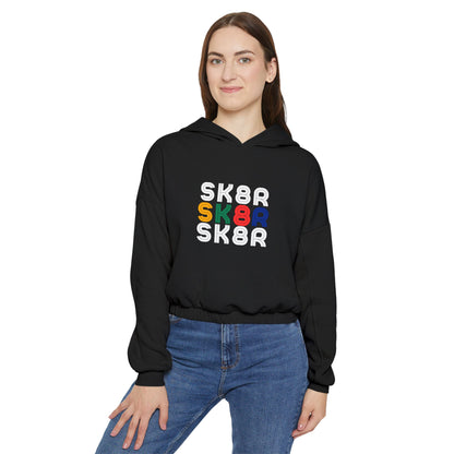 Women’s Cropped Retro Skater Hoodie