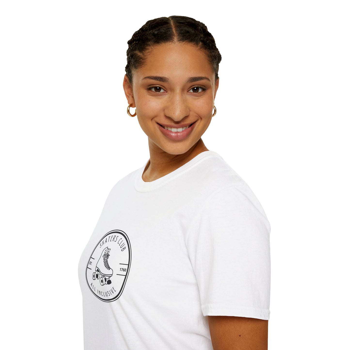 Round White Skaters Club Unisex T-Shirt