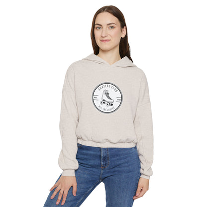 Women’s Cropped Round White Skaters Club Sweatshirt