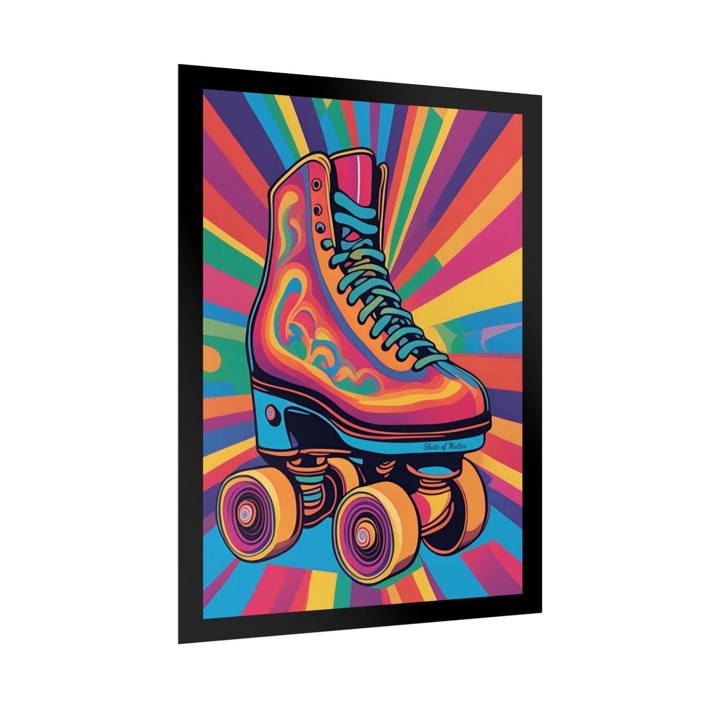 Psychedelic Roller Skate Rolled Poster