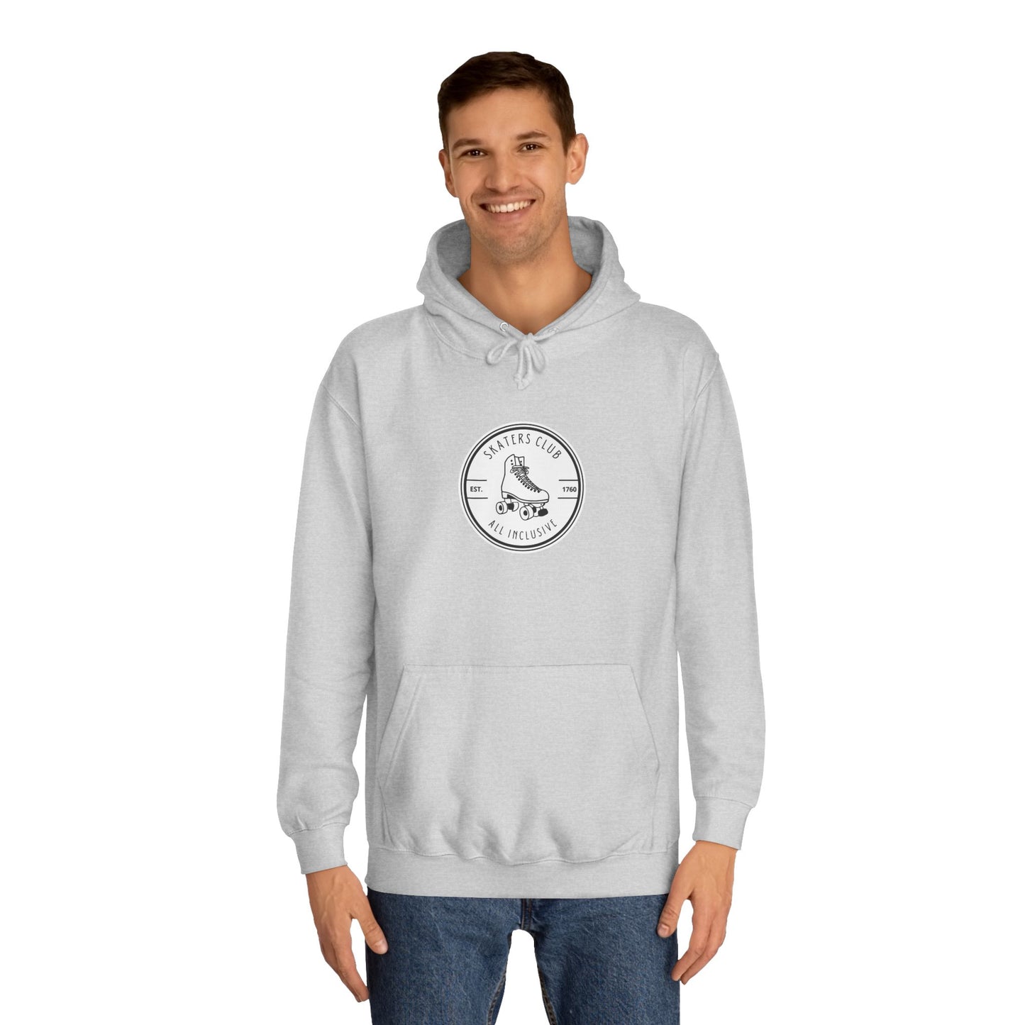 White Round Skaters Club Unisex Hoodie