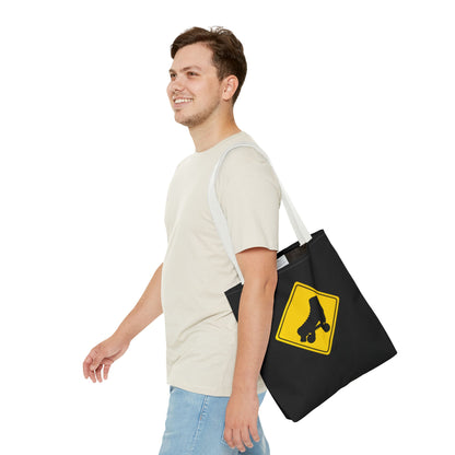 Warning Skater Tote Bag