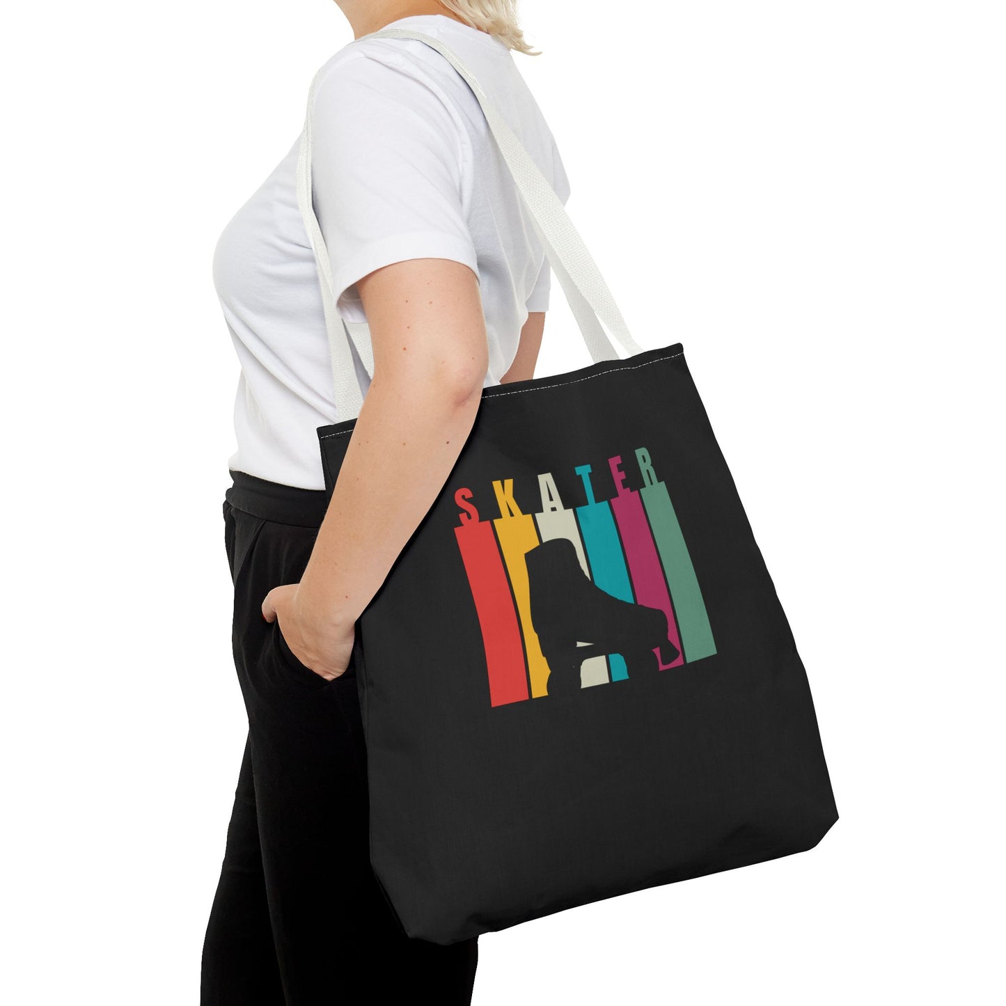 Rainbow Stripe Skater Tote Bag