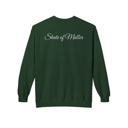 Red Statement Skater Unisex Fleece Crewneck Sweatshirt