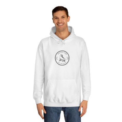 White Round Skaters Club Unisex Hoodie