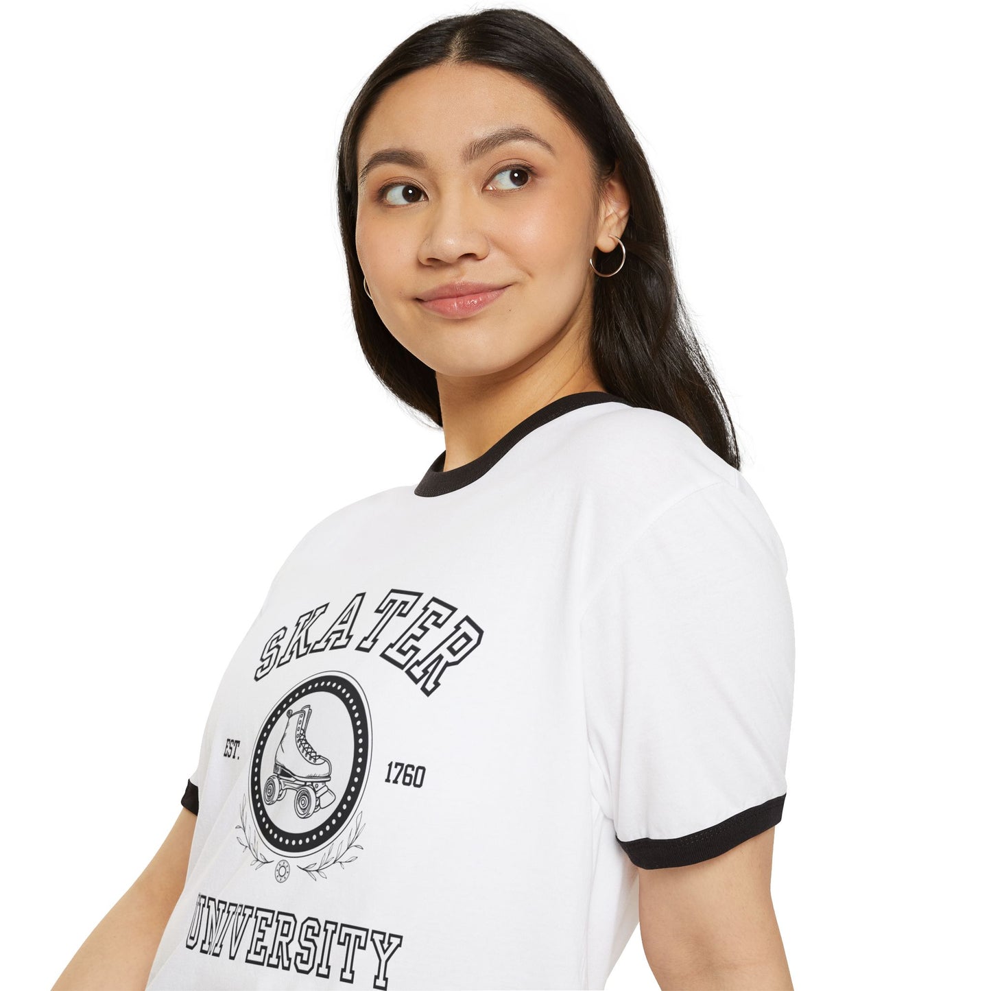 Skater University (Solid) Unisex Cotton Ringer T-Shirt