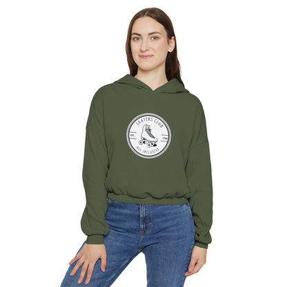 Women’s Cropped Round White Skaters Club Sweatshirt