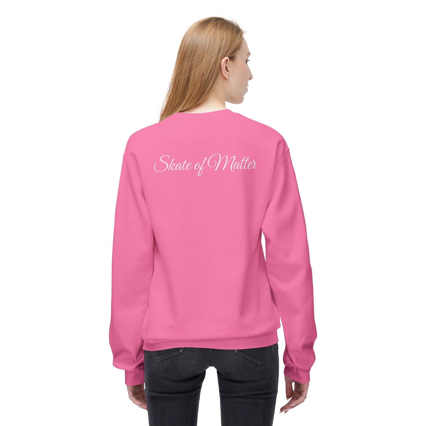 Monotone Skate Like Nobody's Watching Unisex Fleece Crewneck Sweatshirt