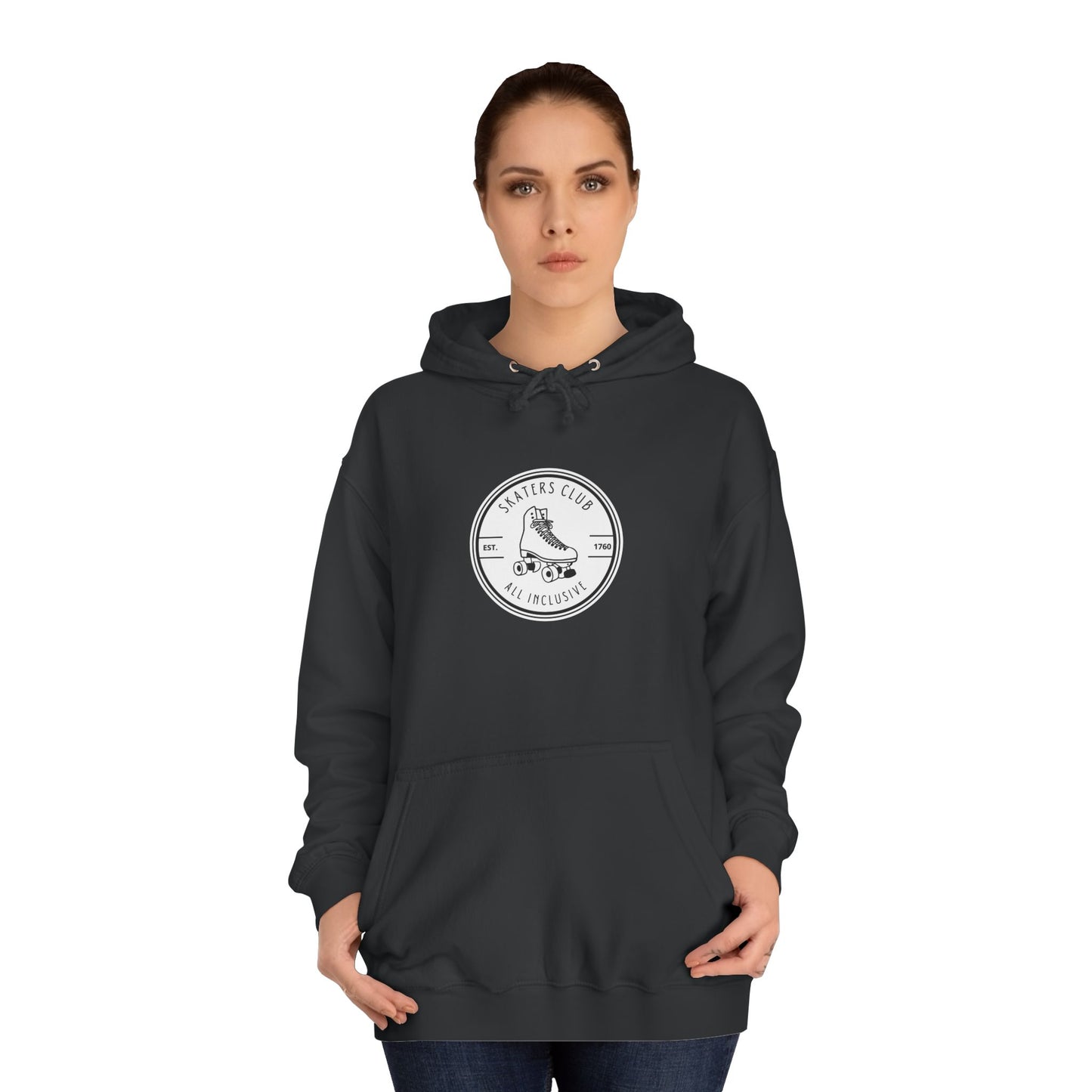 White Round Skaters Club Unisex Hoodie