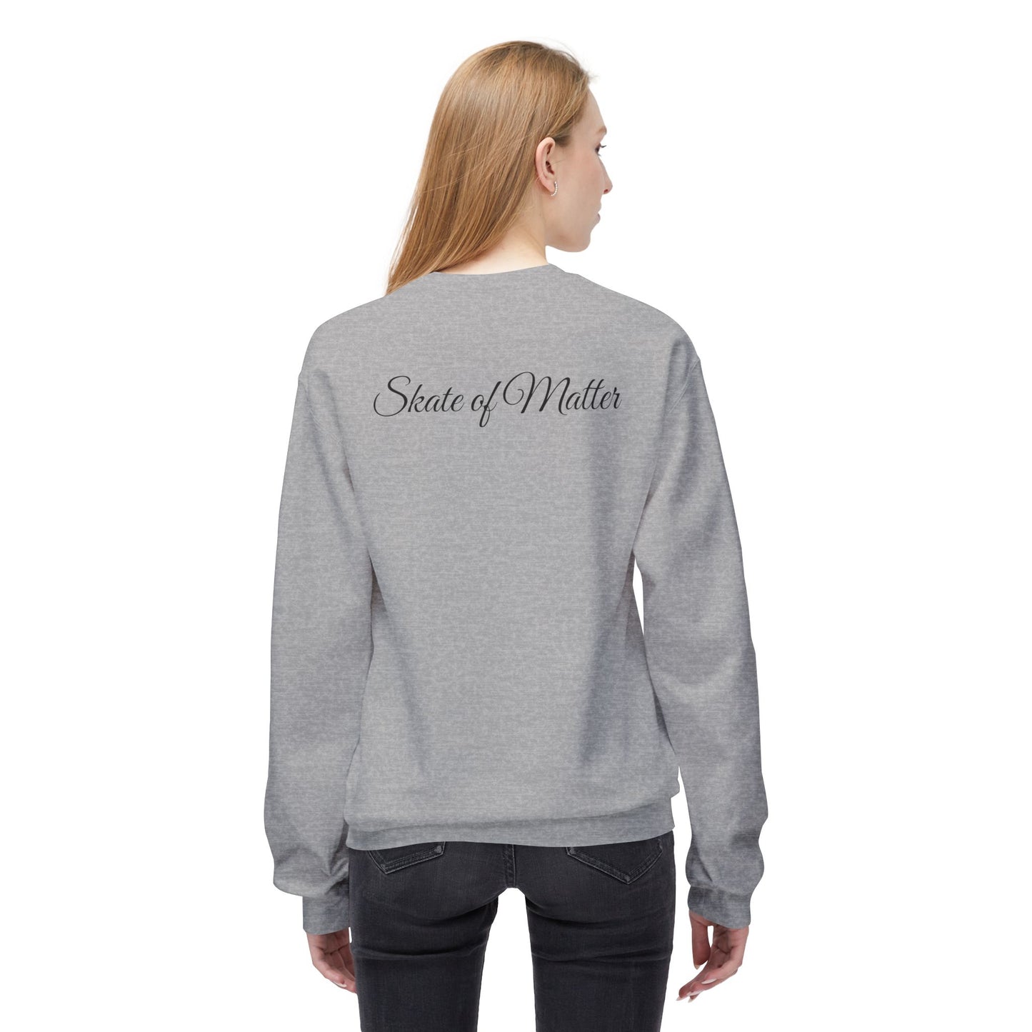 Red Statement Skater Unisex Fleece Crewneck Sweatshirt