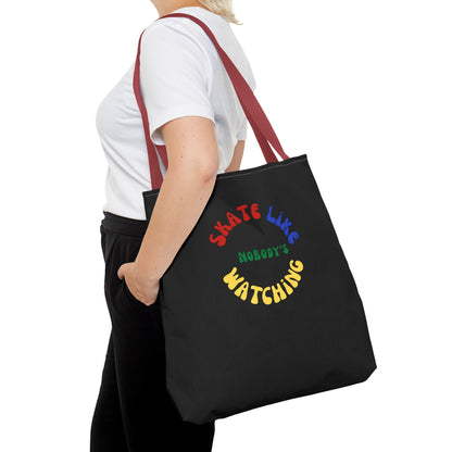 Primary Skate Like Nobody's Watching Tote Bag