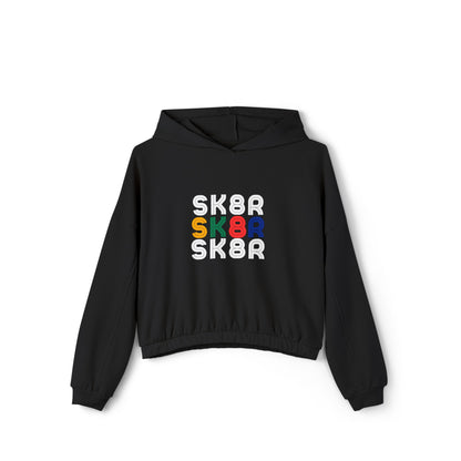 Women’s Cropped Retro Skater Hoodie