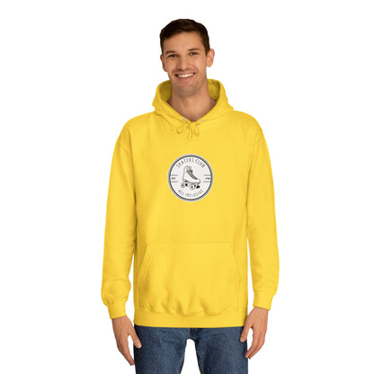 White Round Skaters Club Unisex Hoodie