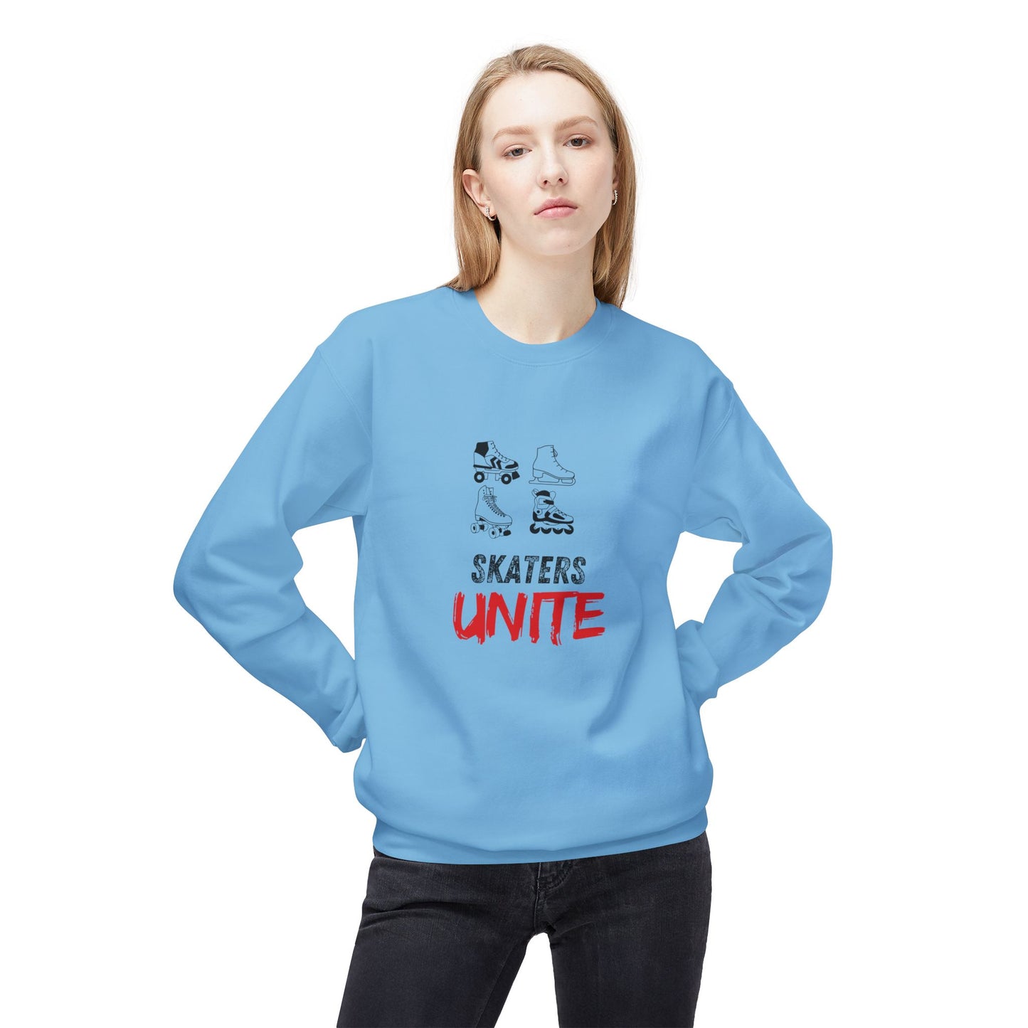 Skaters Unite Unisex Fleece Crewneck Sweatshirt