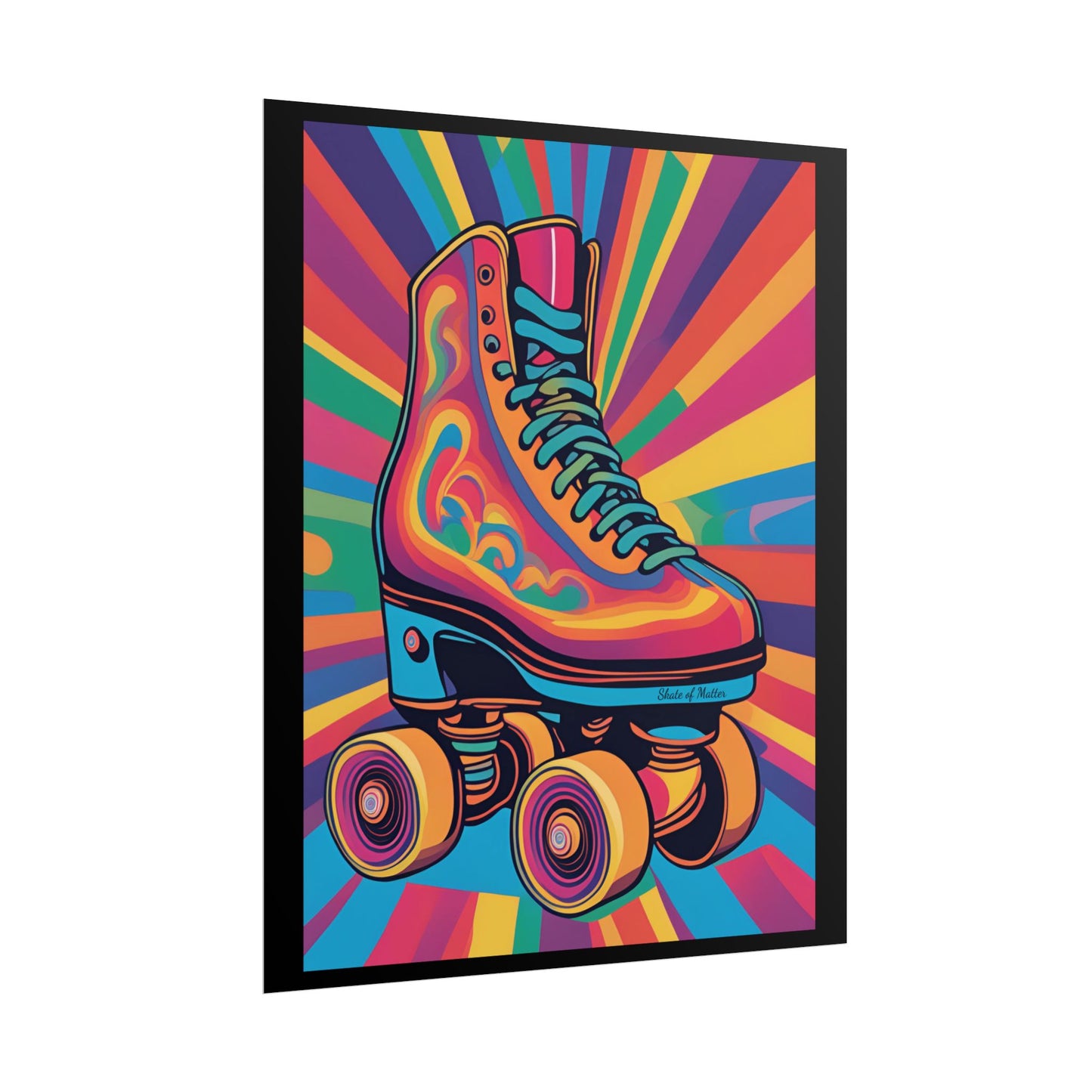 Psychedelic Roller Skate Rolled Poster