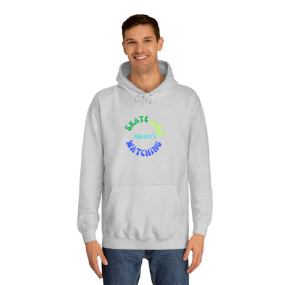 Blue/Green Skate Like Nobody's Watching Unisex Hoodie