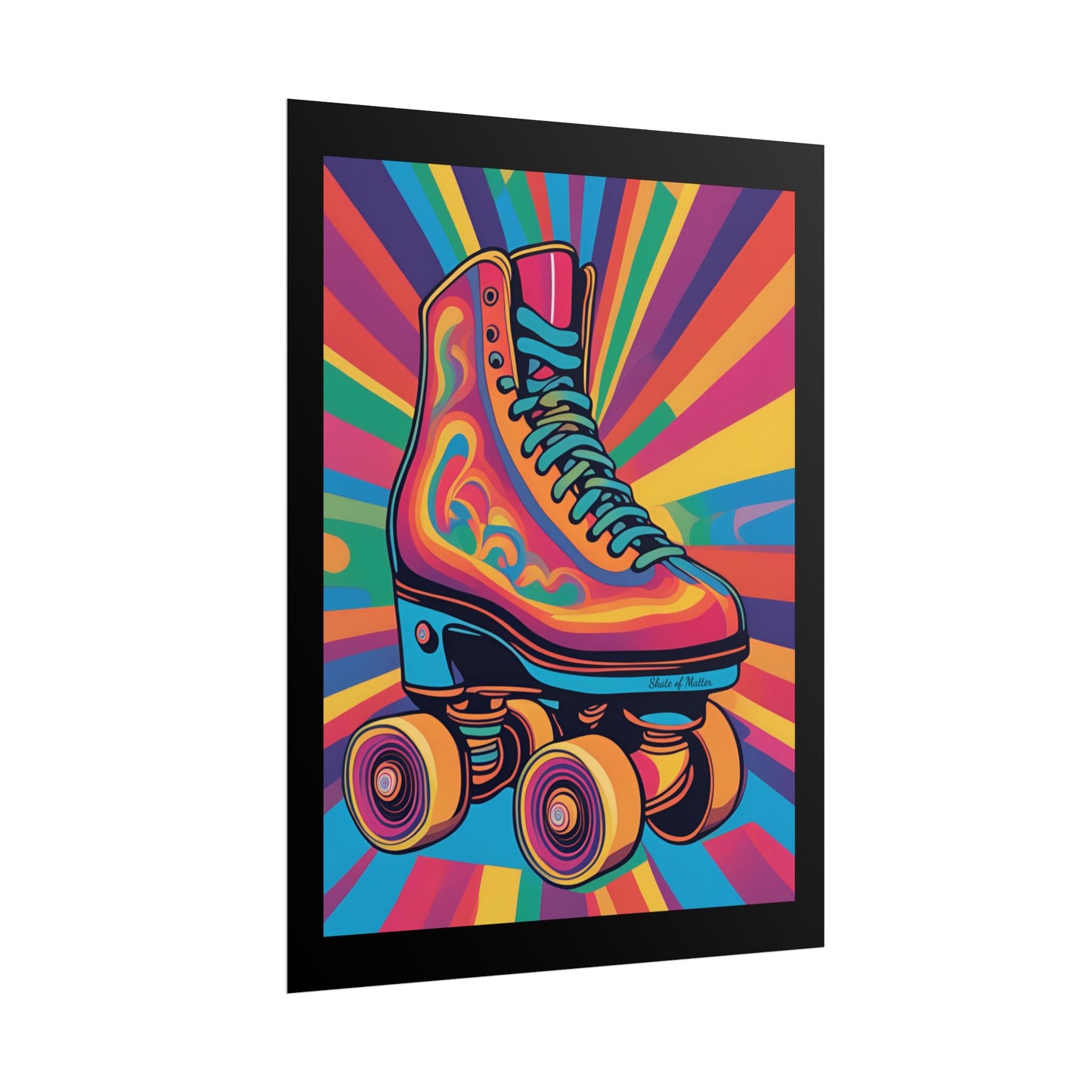 Psychedelic Roller Skate Rolled Poster