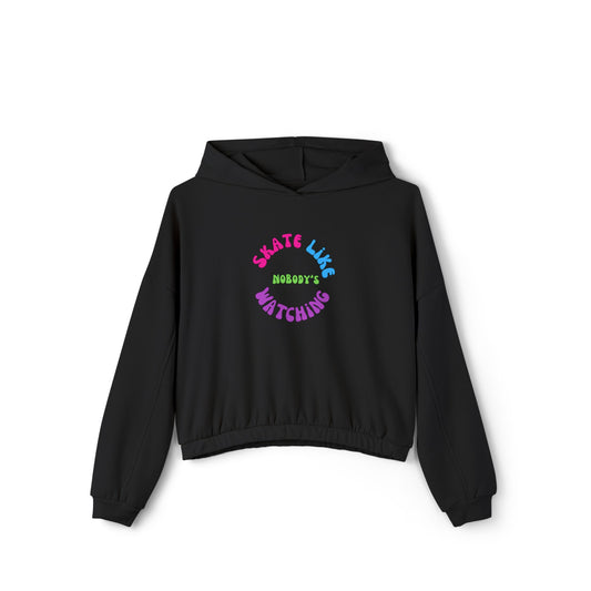 Women’s Cropped Colorful Skate Like Nobody's Watching Sweatshirt