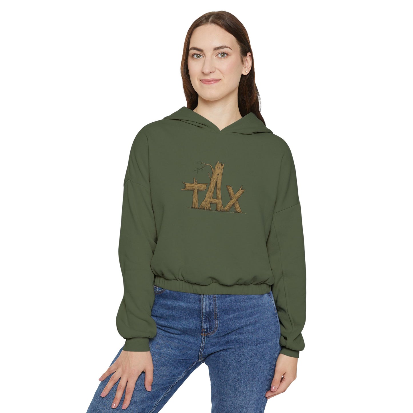 Women’s Cropped Wood Tax Sweatshirt