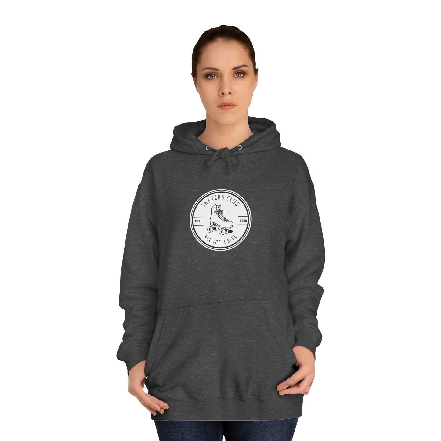 White Round Skaters Club Unisex Hoodie