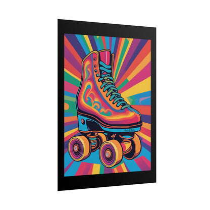 Psychedelic Roller Skate Rolled Poster