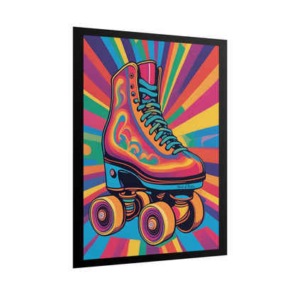 Psychedelic Roller Skate Rolled Poster