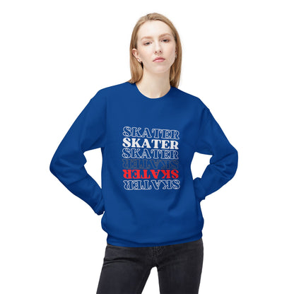 Red Statement Skater Unisex Fleece Crewneck Sweatshirt