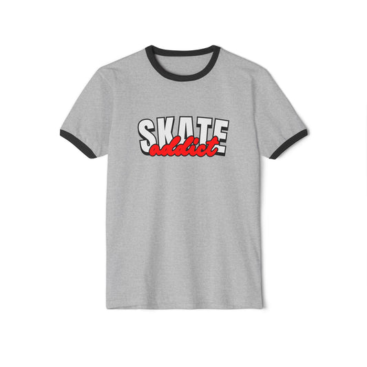 Skate Addict Unisex Cotton Ringer T-Shirt