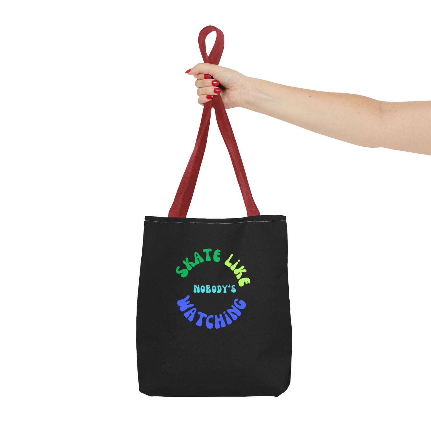 Blue/Green Skate Like Nobody's Watching Tote Bag