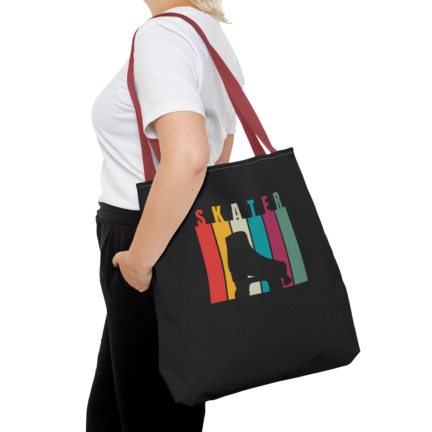 Rainbow Stripe Skater Tote Bag