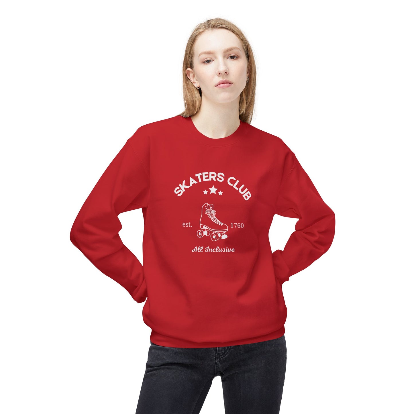 Skaters Club Unisex Fleece Crewneck Sweatshirt