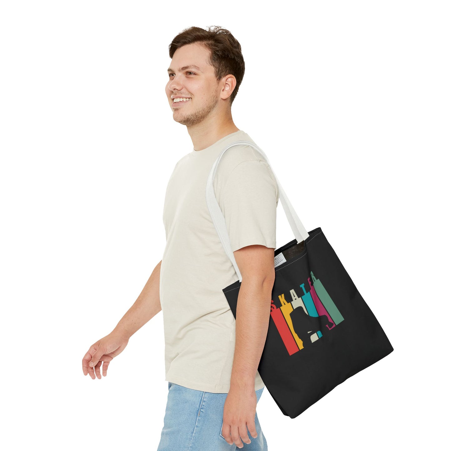 Rainbow Stripe Skater Tote Bag