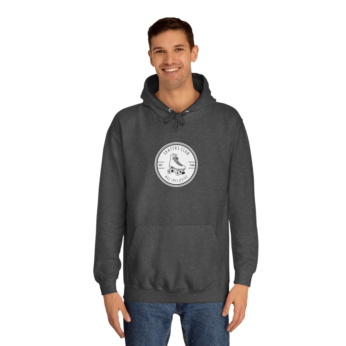 White Round Skaters Club Unisex Hoodie