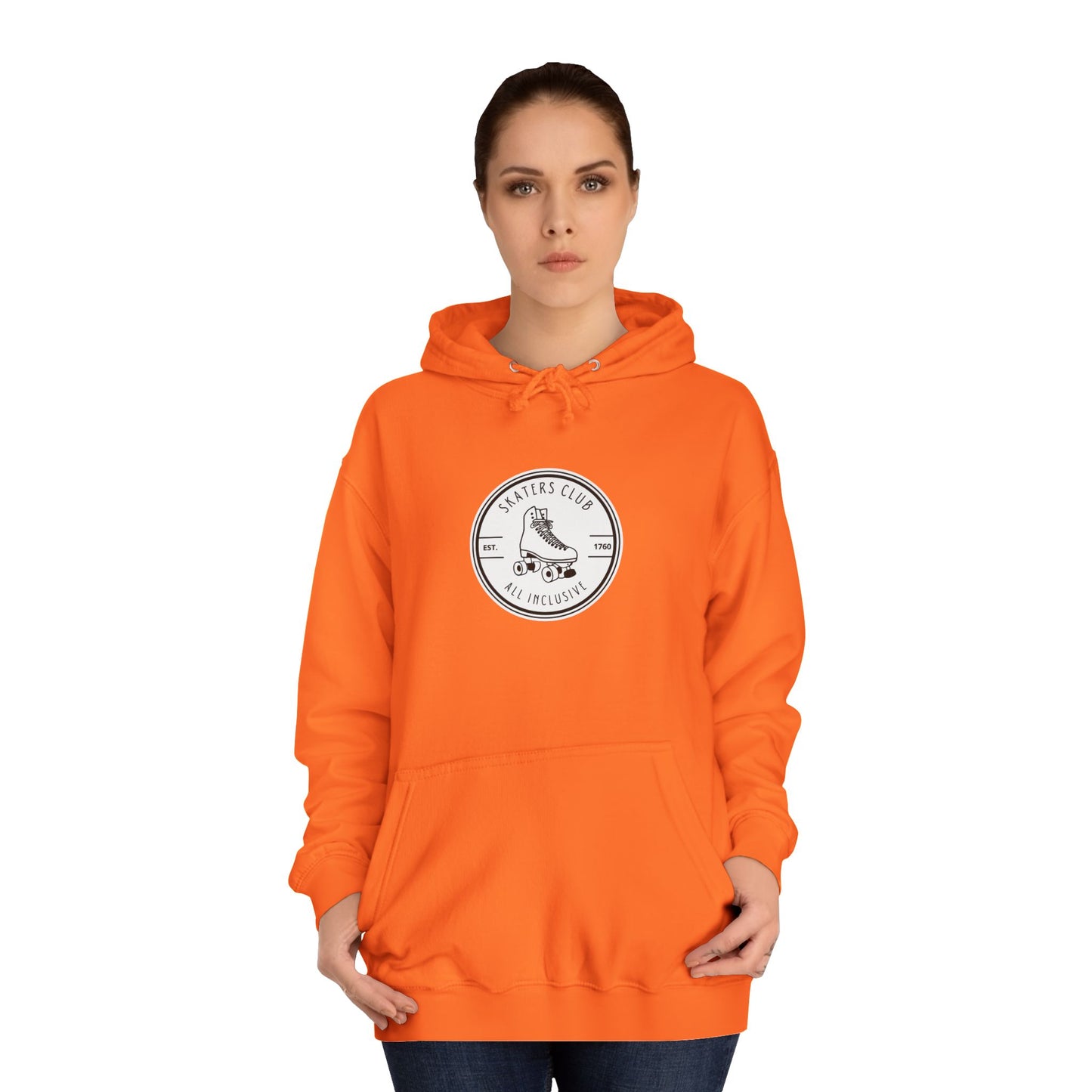 White Round Skaters Club Unisex Hoodie