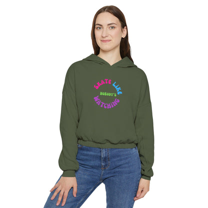 Women’s Cropped Colorful Skate Like Nobody's Watching Sweatshirt