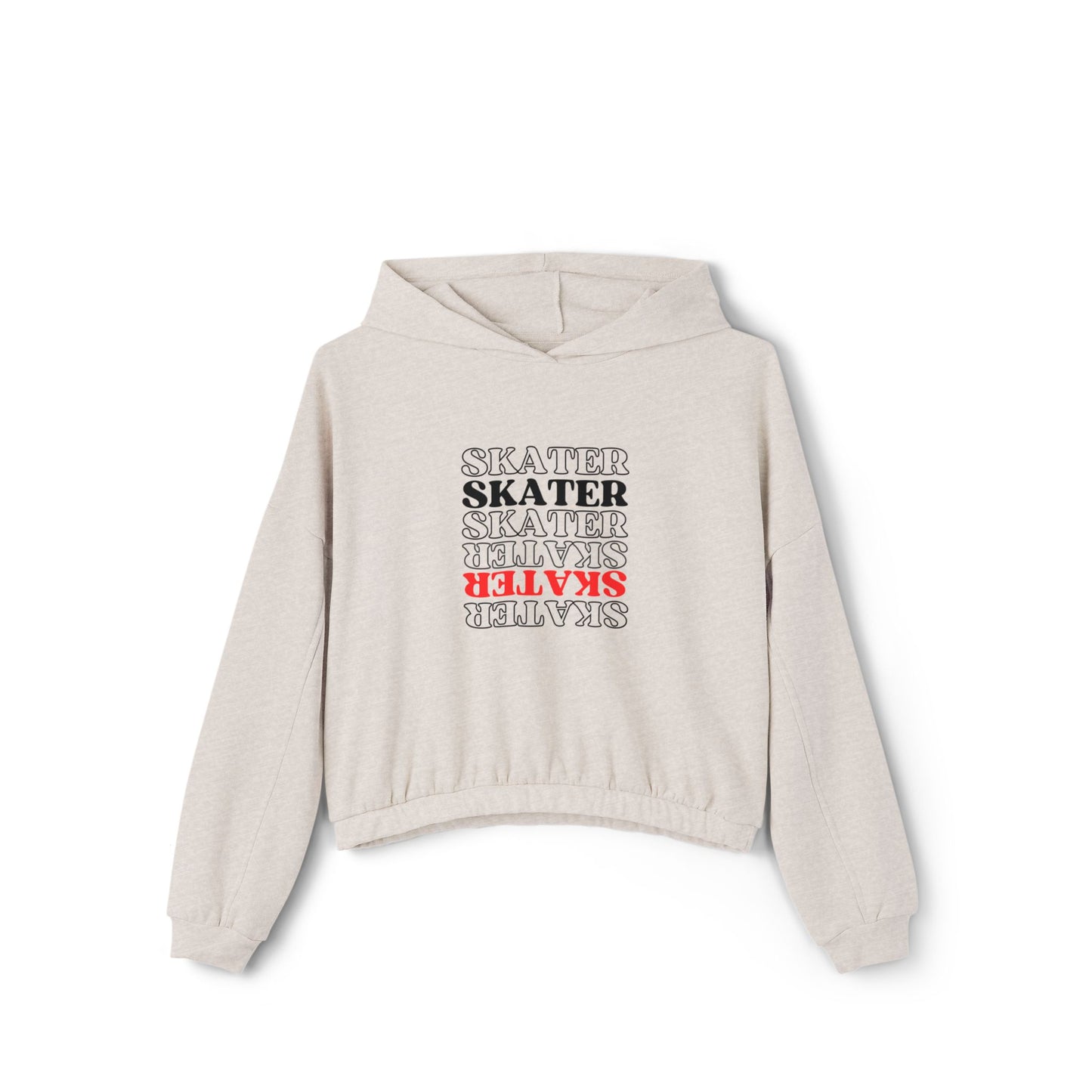 Women’s Cropped Red Statement Skater Sweatshirt