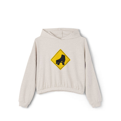 Women’s Cropped Warning Skater Sweatshirt