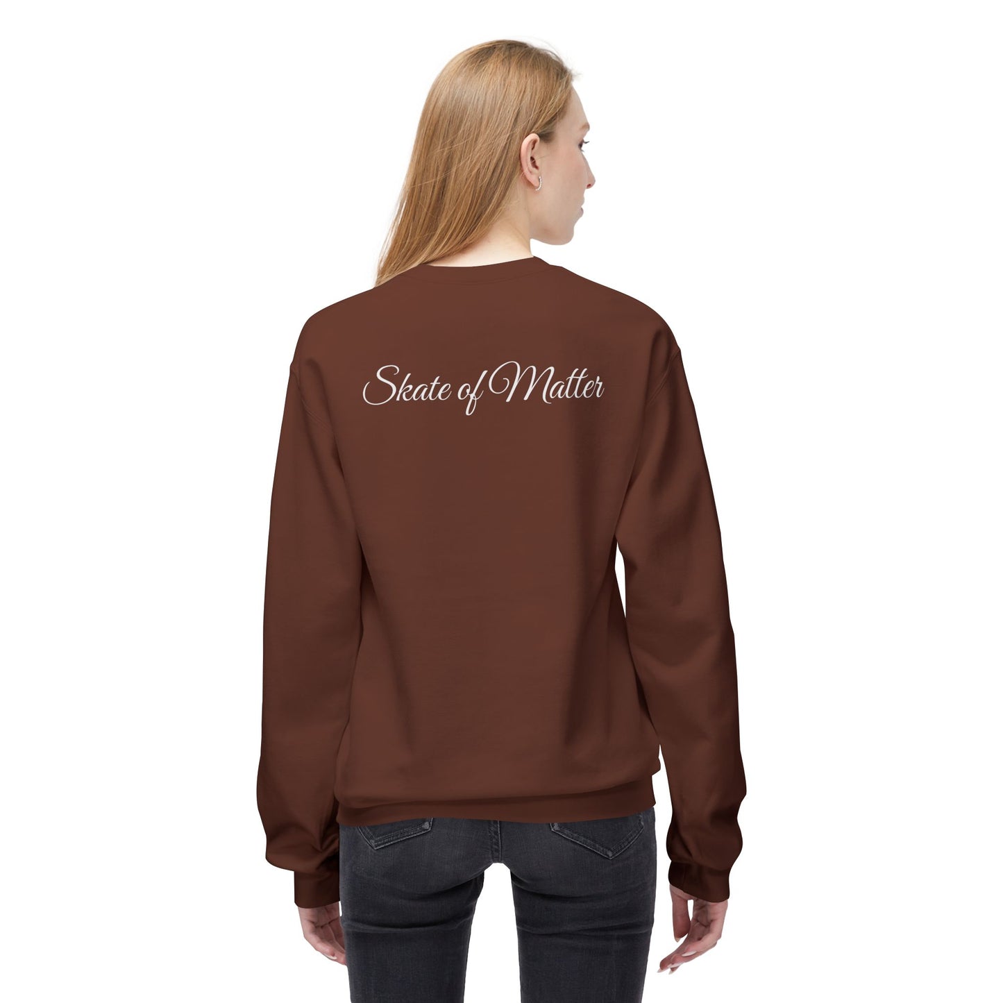 Easily Distracted by Skates Unisex Fleece Crewneck Sweatshirt