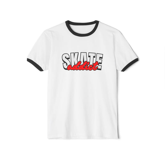 Skate Addict Unisex Cotton Ringer T-Shirt
