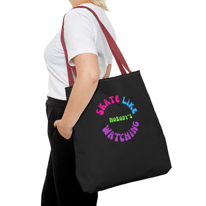 Colorful Skate Like Nobody's Watching Tote Bag