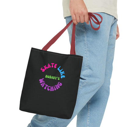 Colorful Skate Like Nobody's Watching Tote Bag