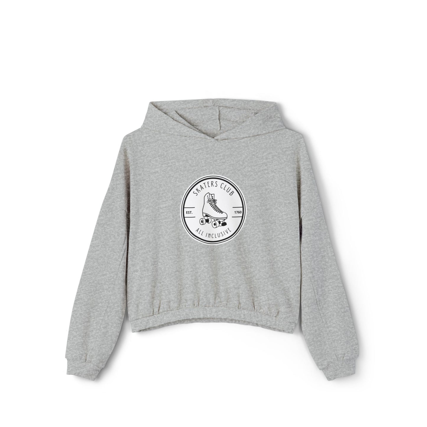 Women’s Cropped Round White Skaters Club Sweatshirt