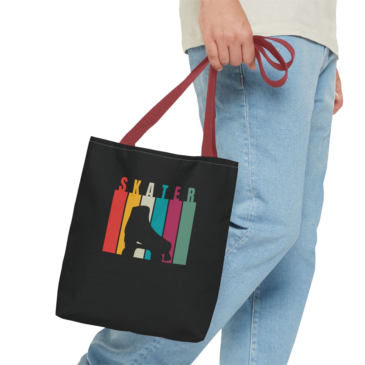 Rainbow Stripe Skater Tote Bag