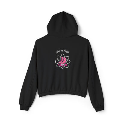 Women’s Cropped Round Black Skaters Club Sweatshirt