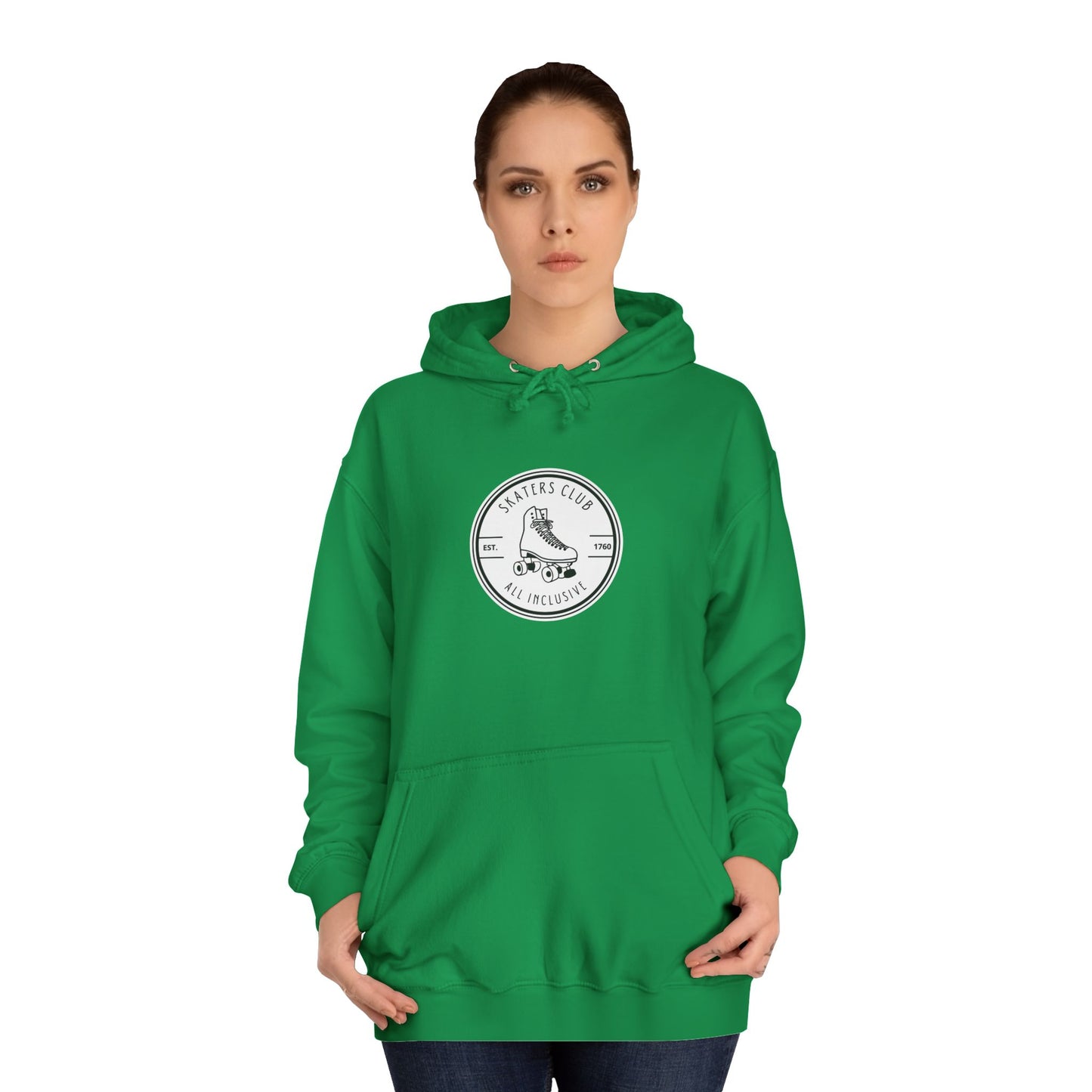 White Round Skaters Club Unisex Hoodie