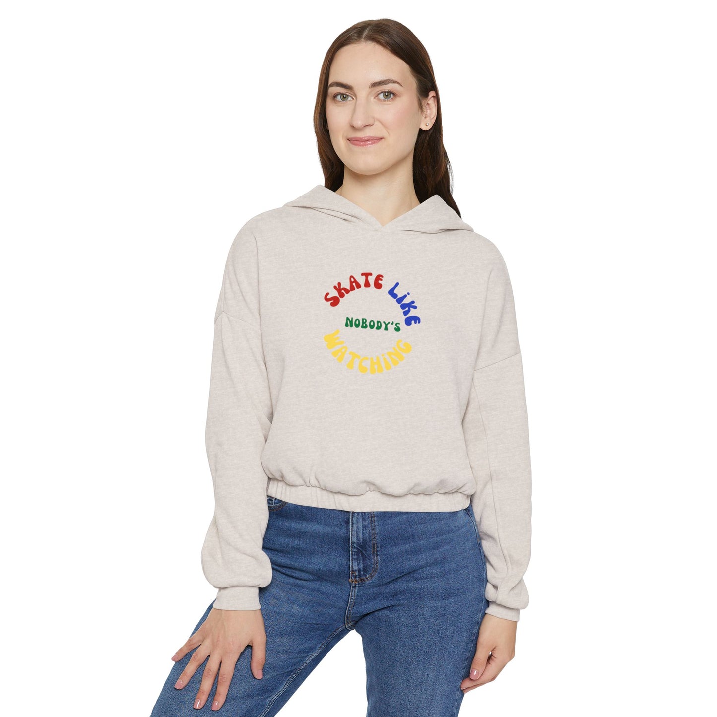 Women’s Cropped Primary Skate Like Nobody's Watching Sweatshirt