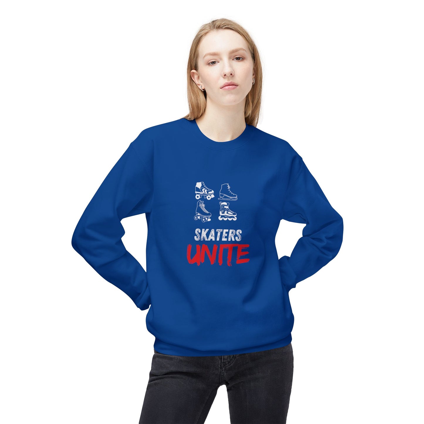 Skaters Unite Unisex Fleece Crewneck Sweatshirt