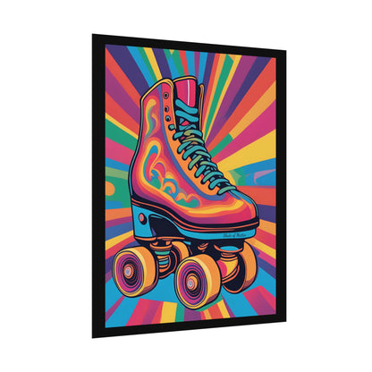 Psychedelic Roller Skate Rolled Poster