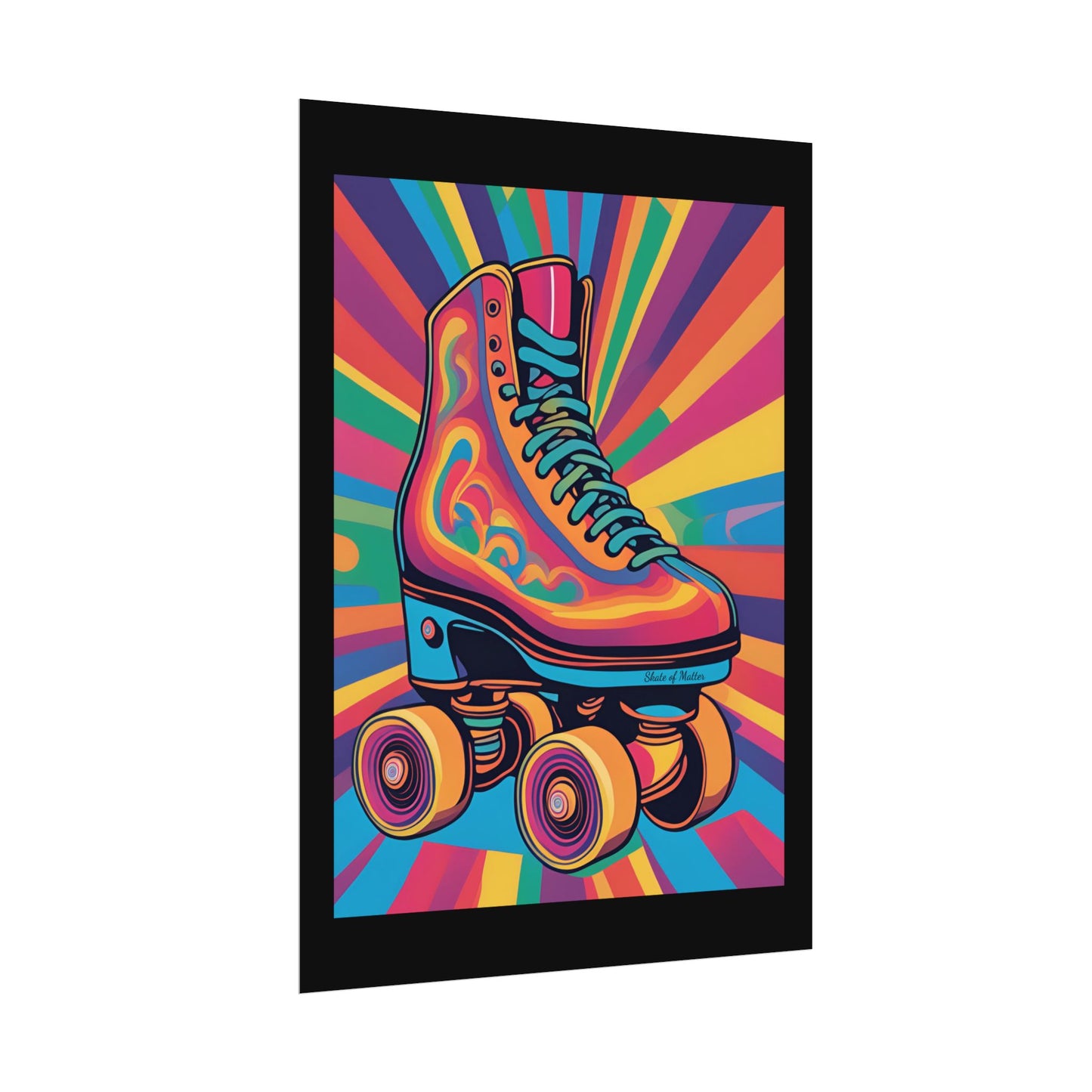 Psychedelic Roller Skate Rolled Poster